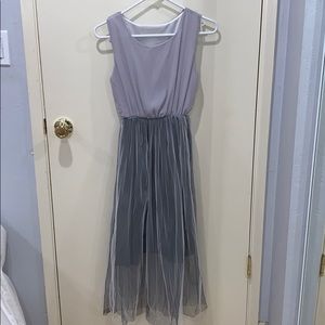 Grey Mesh Dress